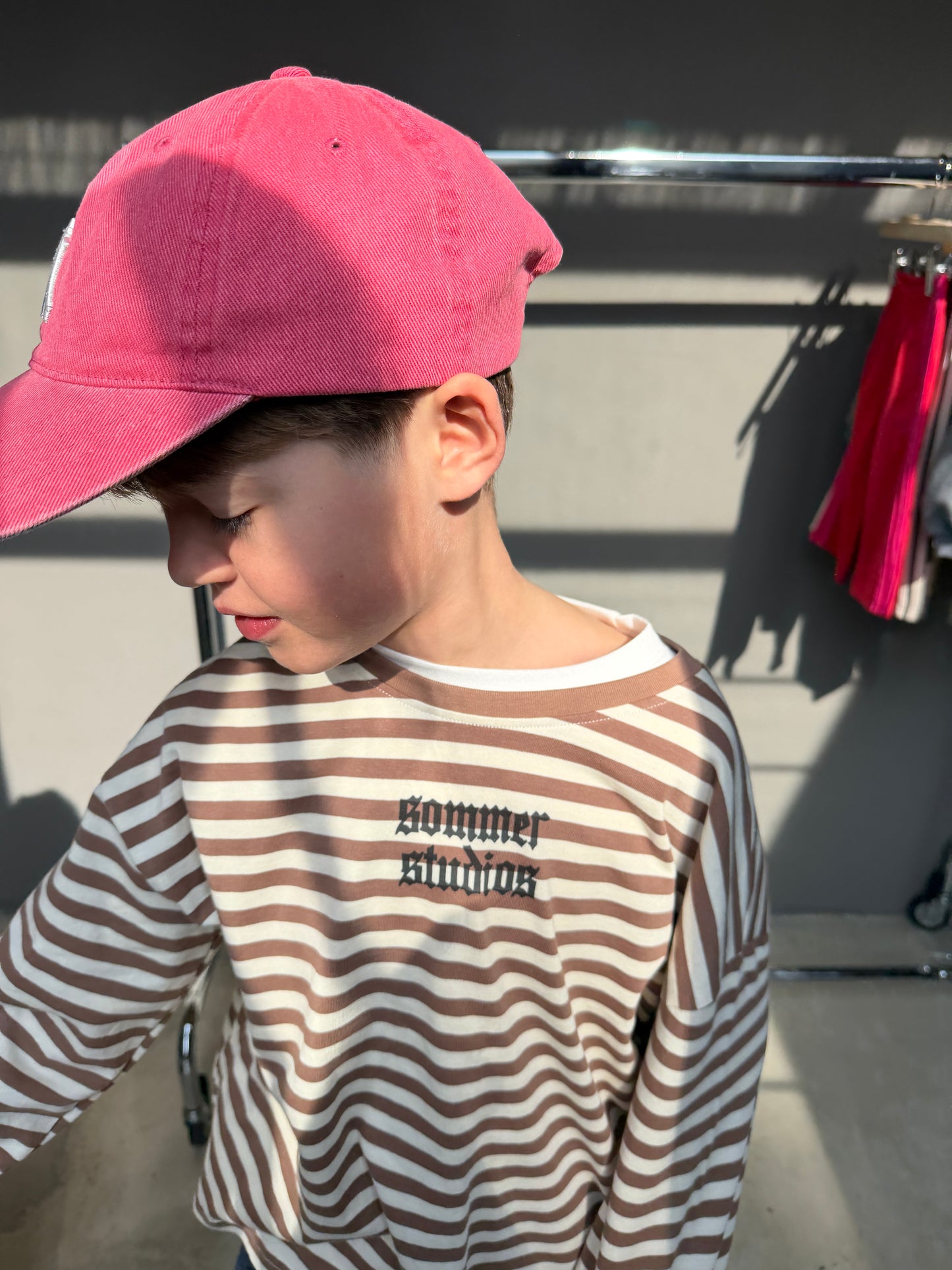 Charlie long tee Beige/White