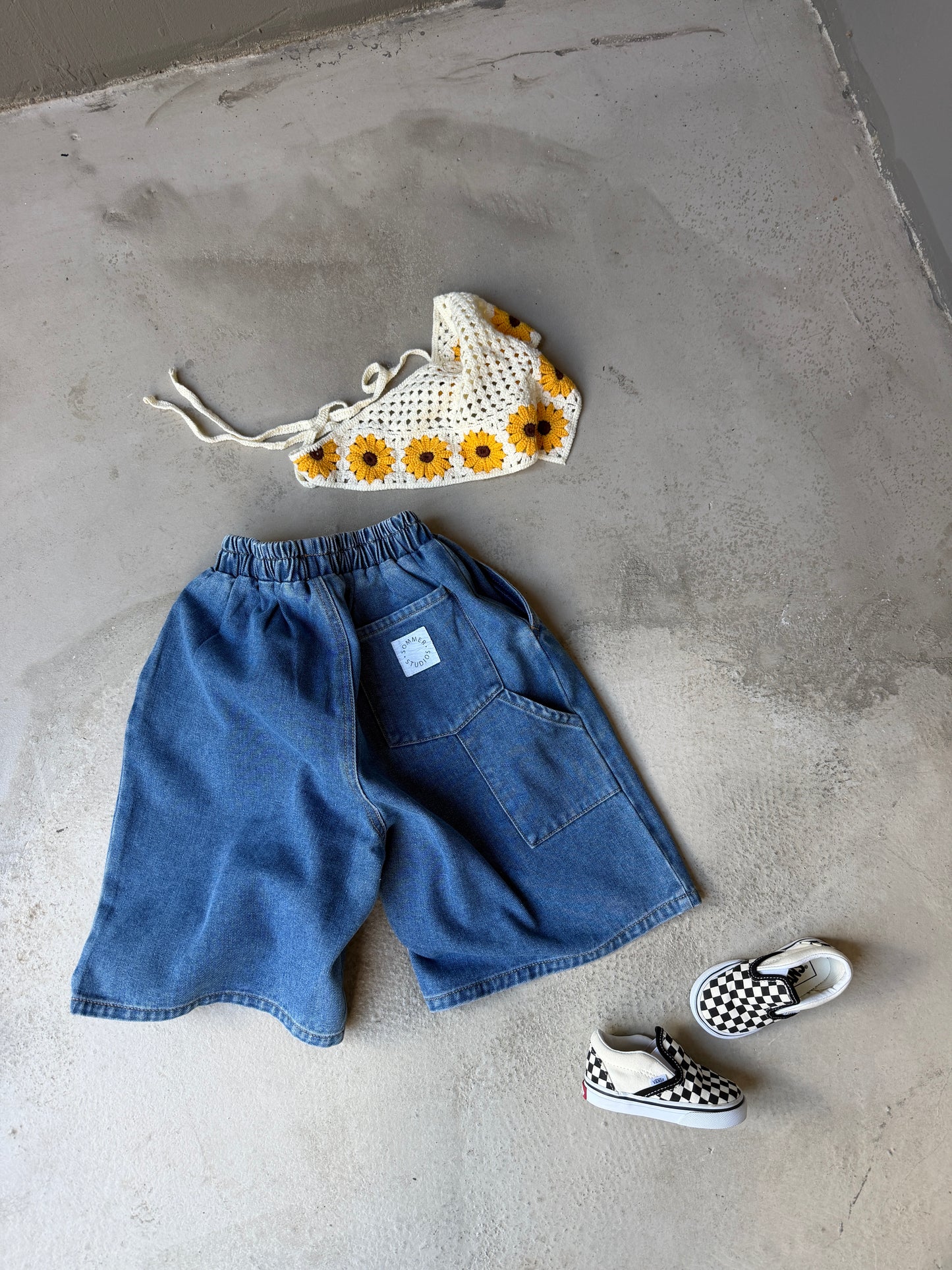 Skater denim shorts