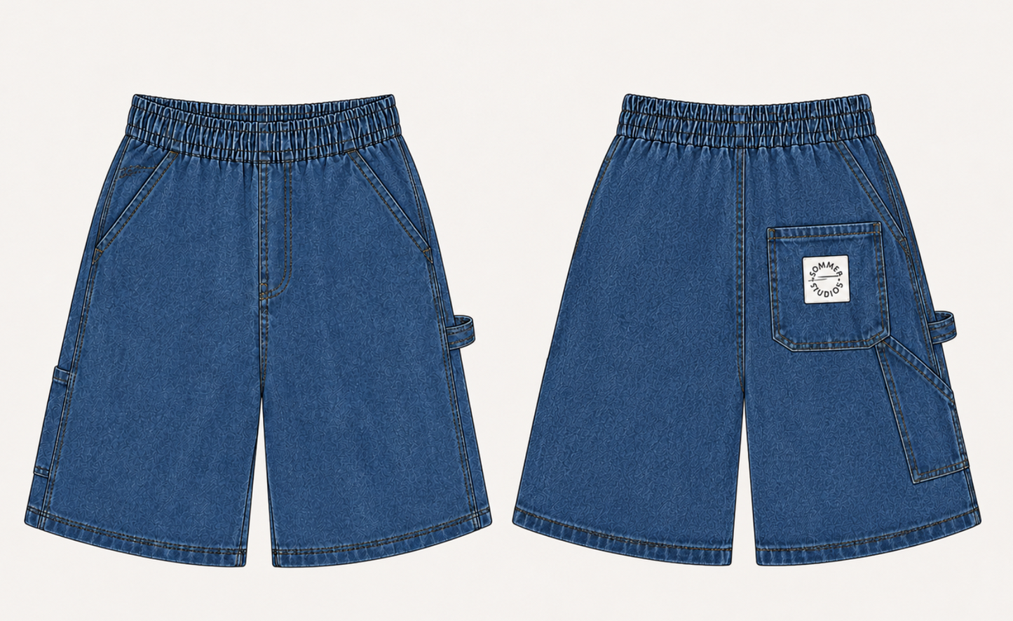 Skater denim shorts